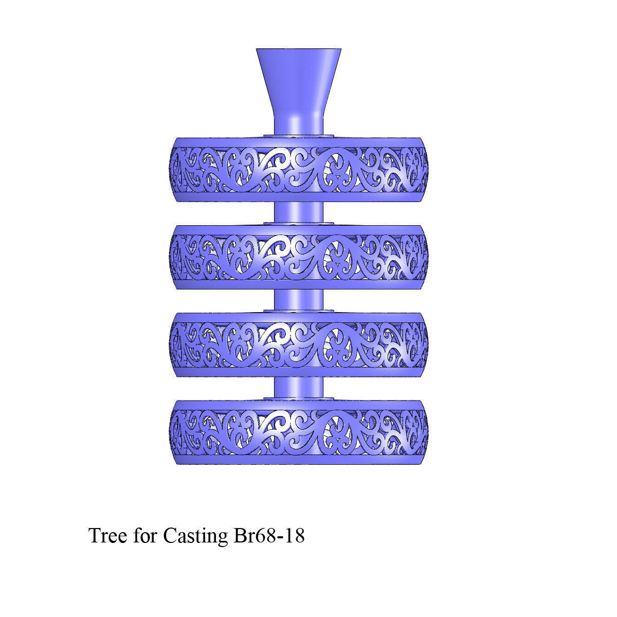 Hard Round Bracelet design 3D print model_8