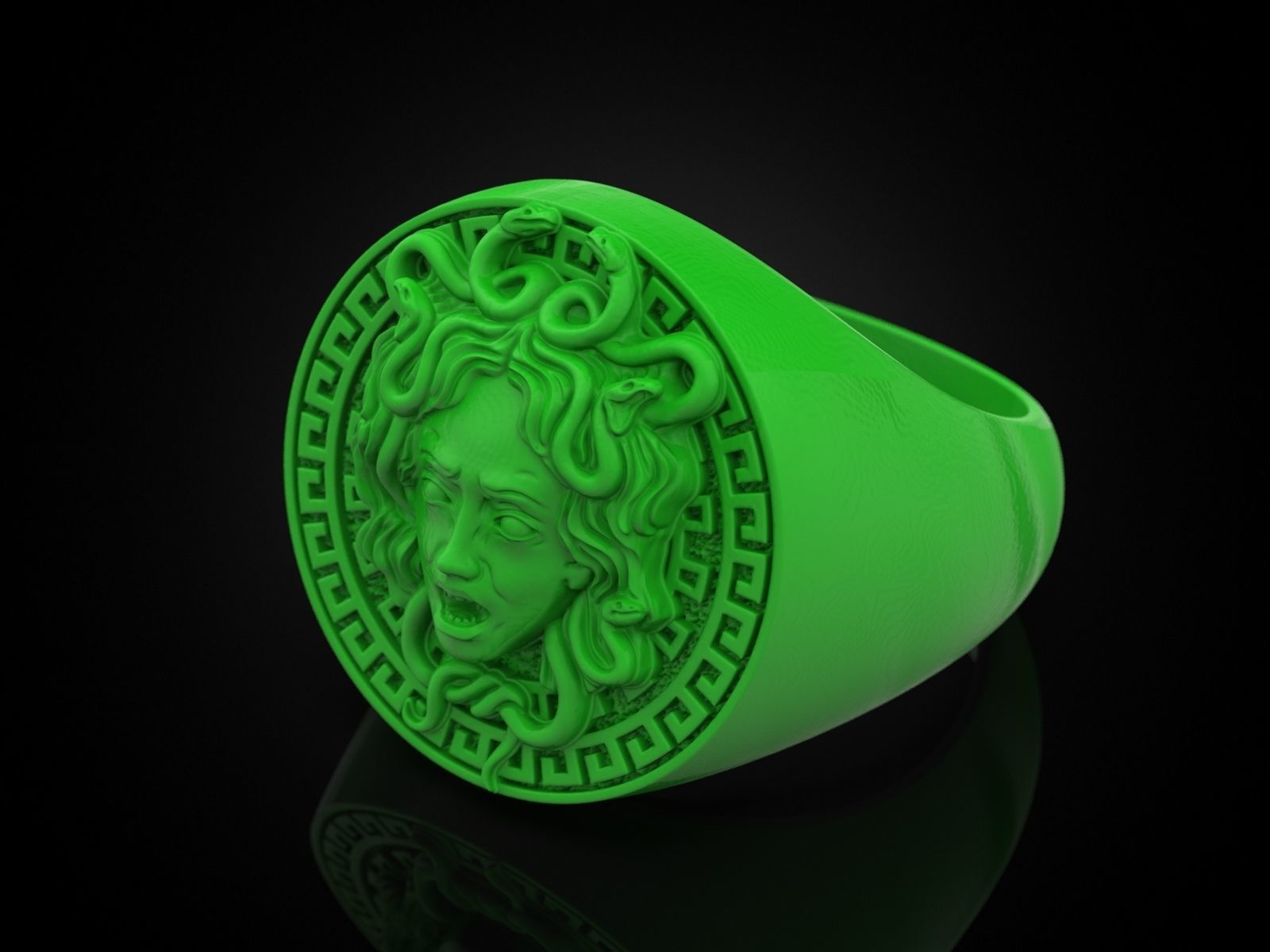 Medusa Gorgon Ring 3D print model_14