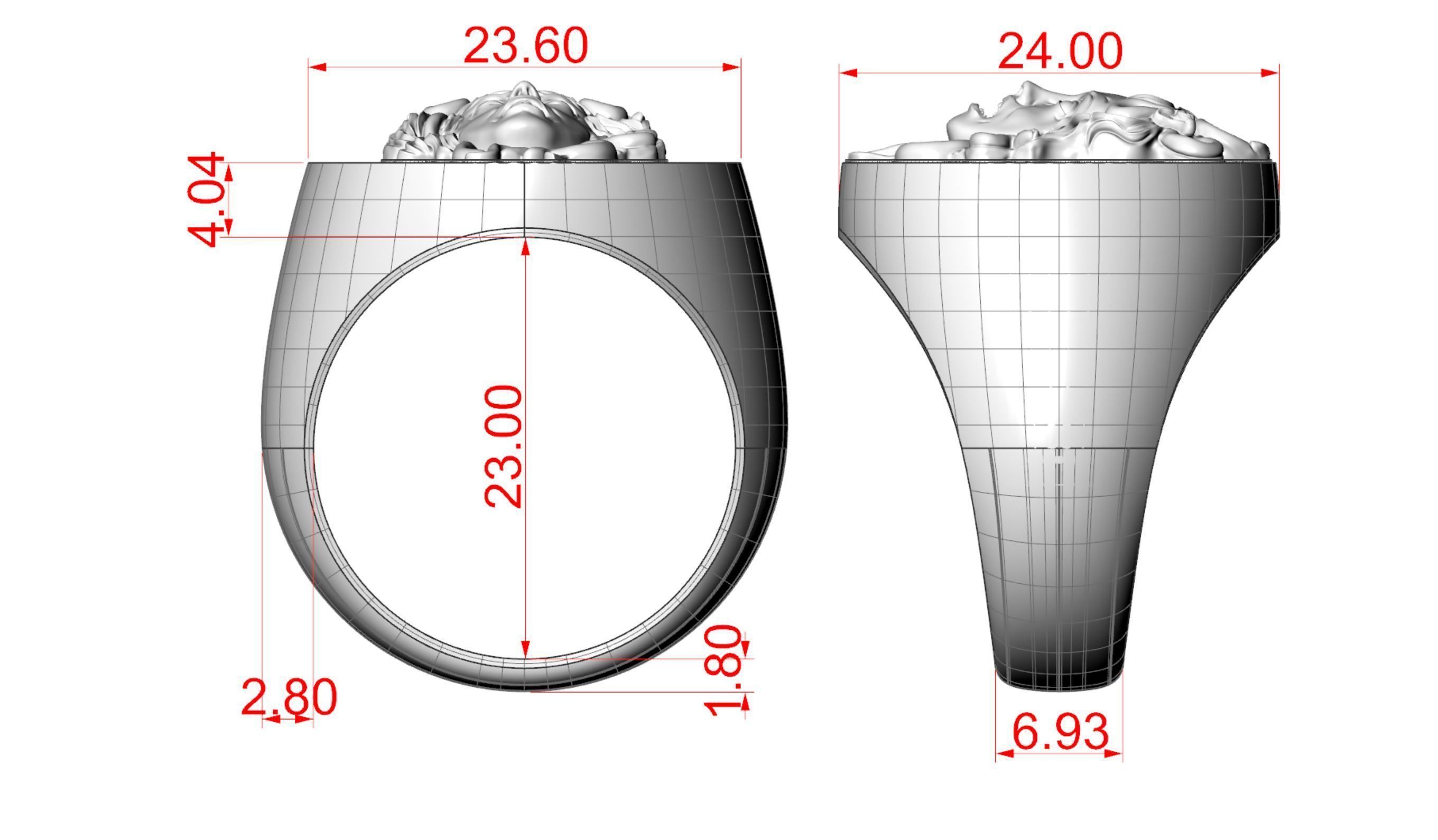 Medusa Gorgon Ring 3D print model_15