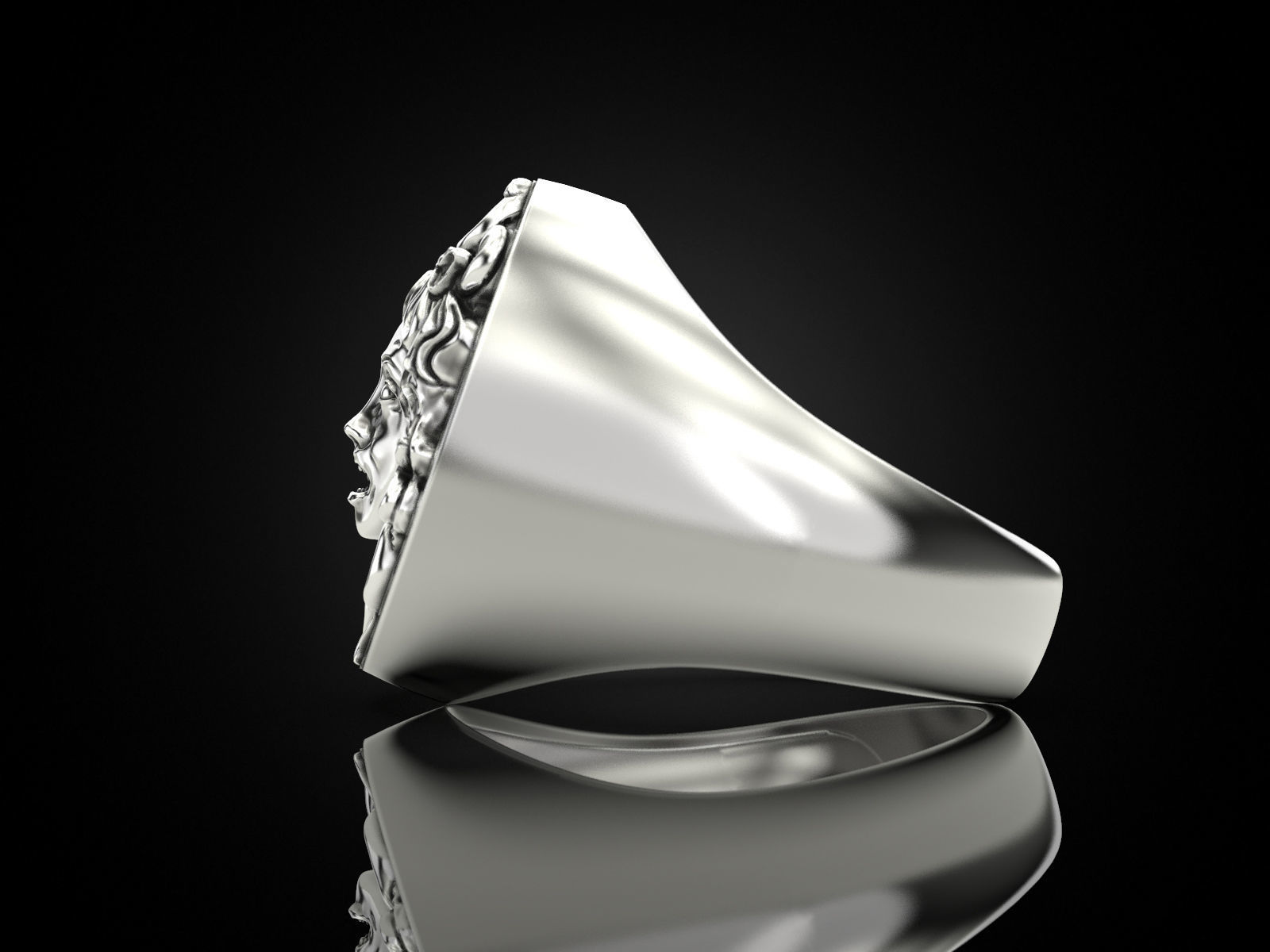 Medusa Gorgon Ring 3D print model_11