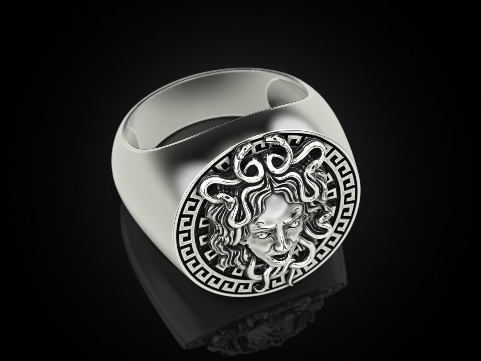 Medusa Gorgon Ring 3D print model_8
