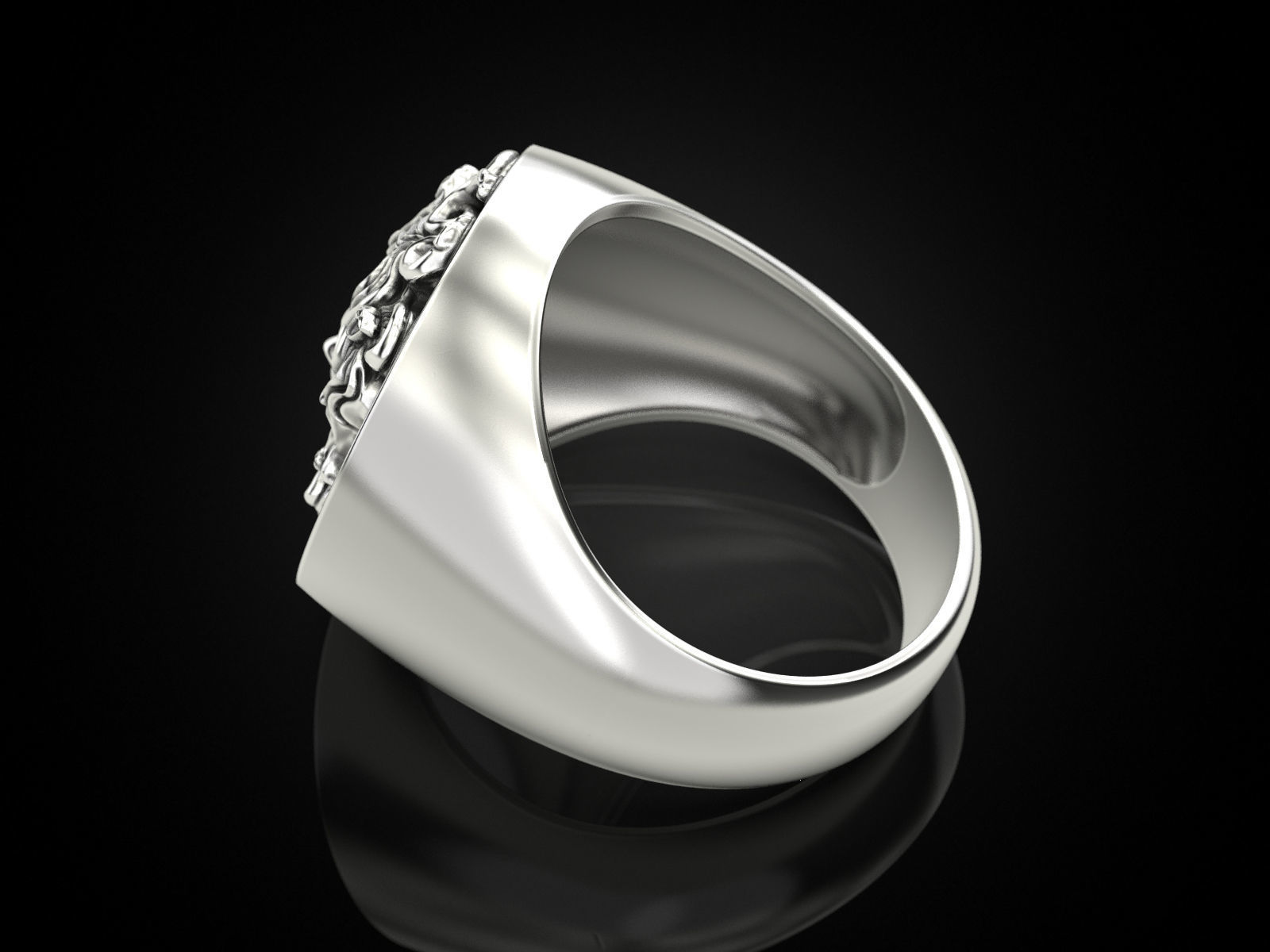 Medusa Gorgon Ring 3D print model_10