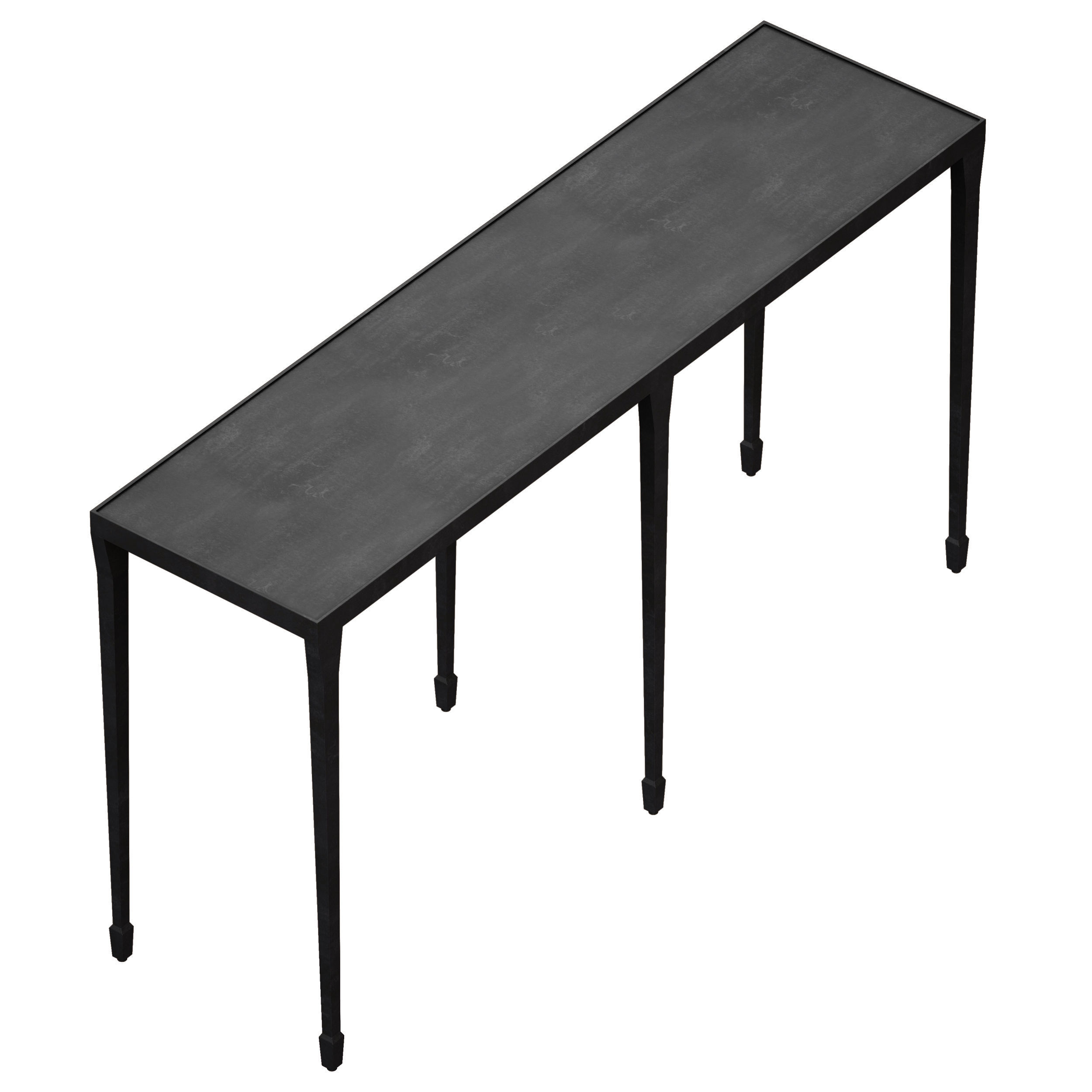 Silviano Iron Console Table Crate and Barrel 3D model_8