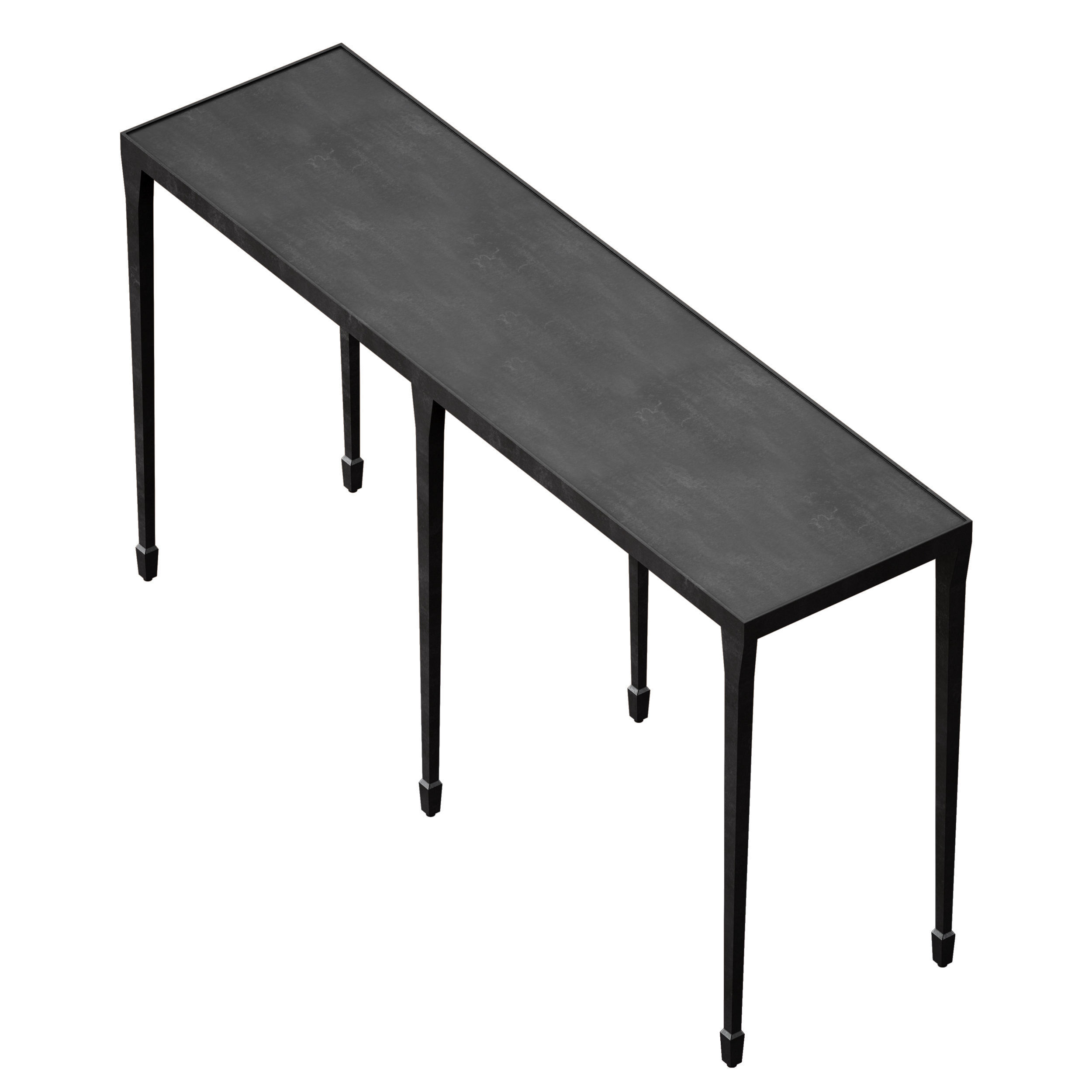 Silviano Iron Console Table Crate and Barrel 3D model_7