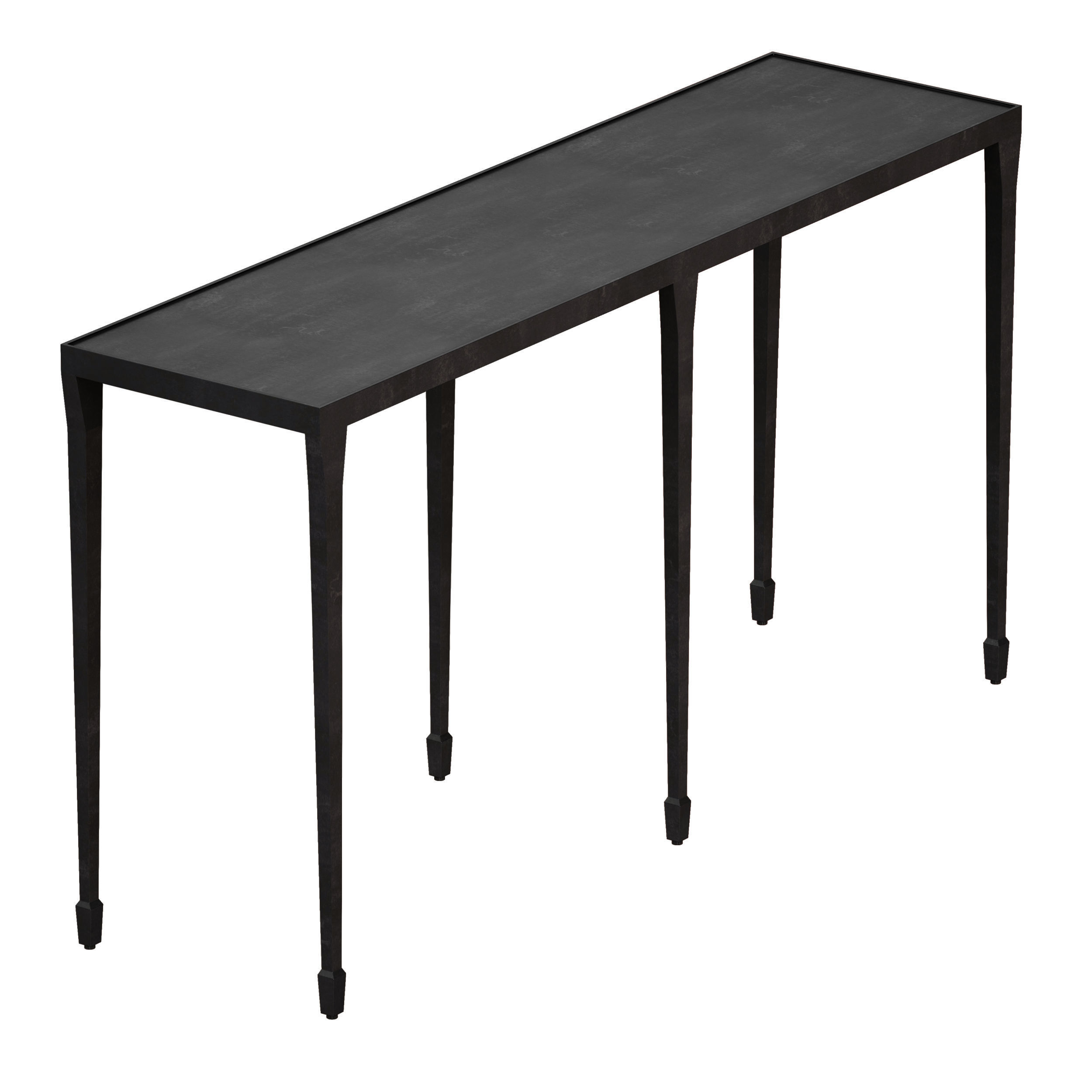 Silviano Iron Console Table Crate and Barrel 3D model_3