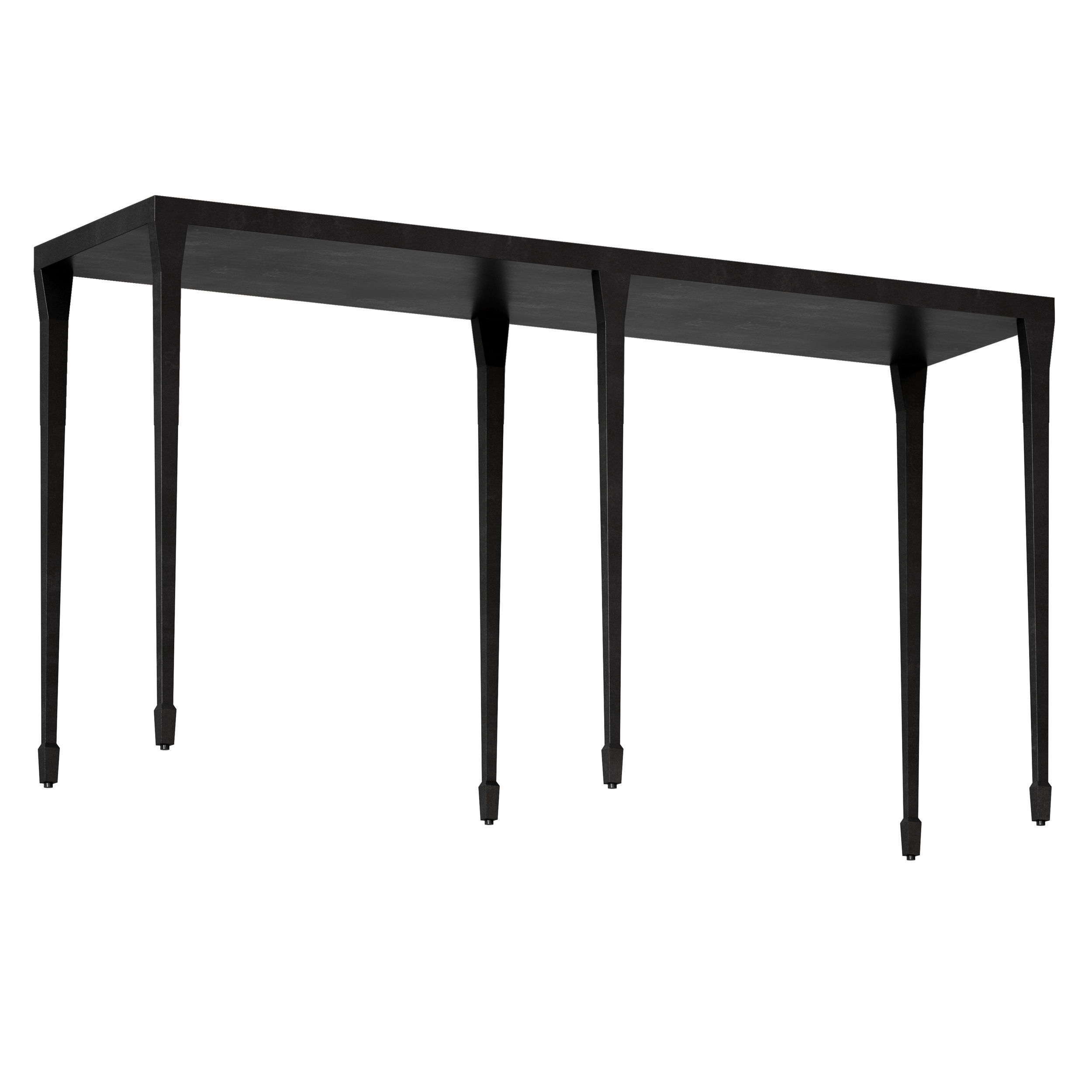 Silviano Iron Console Table Crate and Barrel 3D model_2