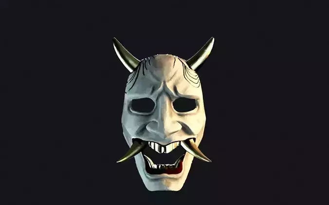 Hannya mask japanese demon mask