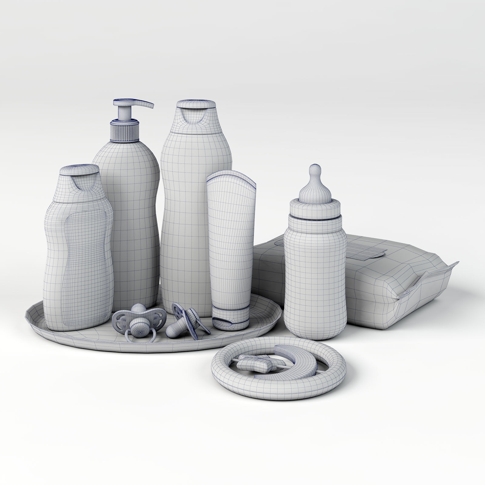 Baby Room Decor Set 3D model_1