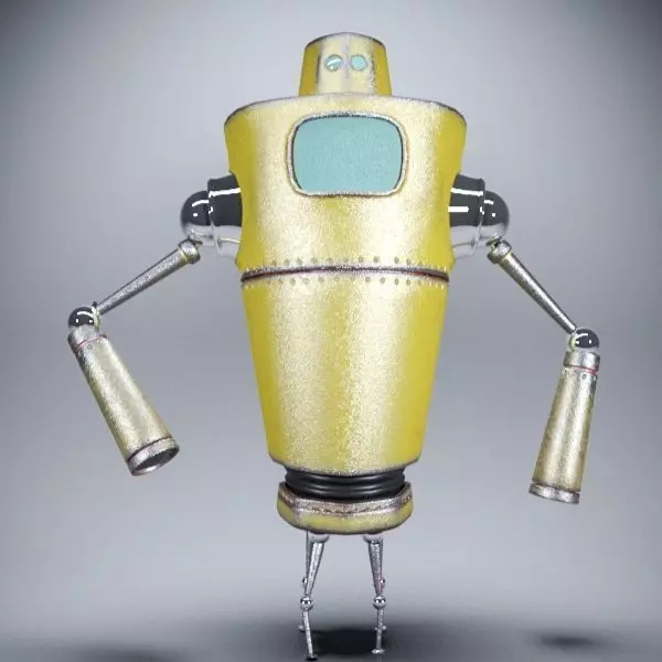 Fantasy Robot Low-poly 3D model_0