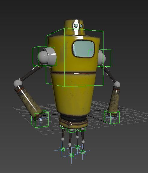 Fantasy Robot Low-poly 3D model_3