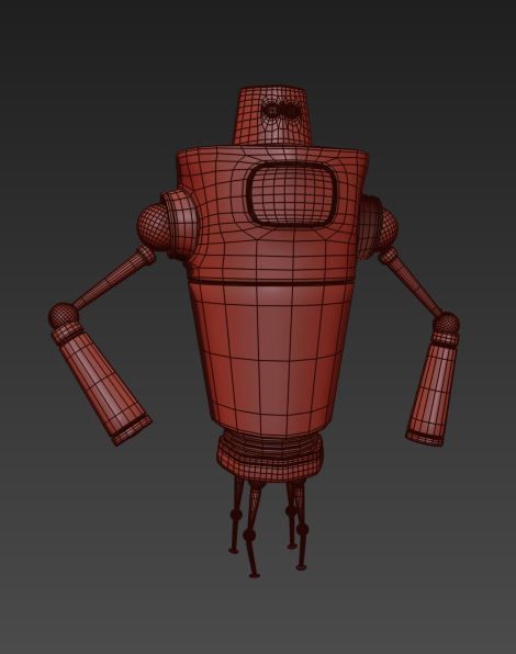 Fantasy Robot Low-poly 3D model_4
