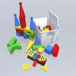 Wooden blocks Free 3D model