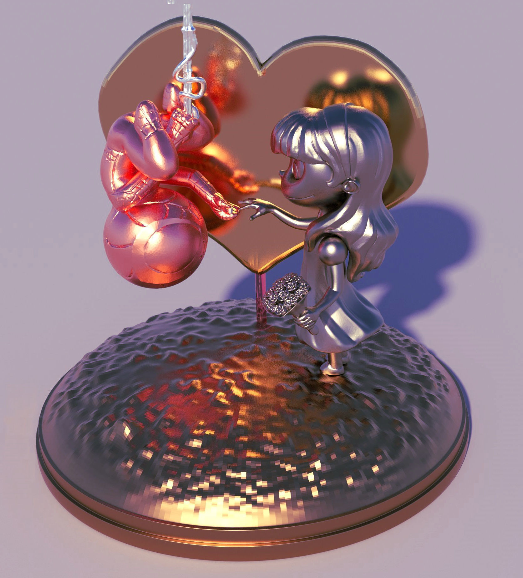 SPIDERMAN Y MARY JANE WATSON 3D print model_1