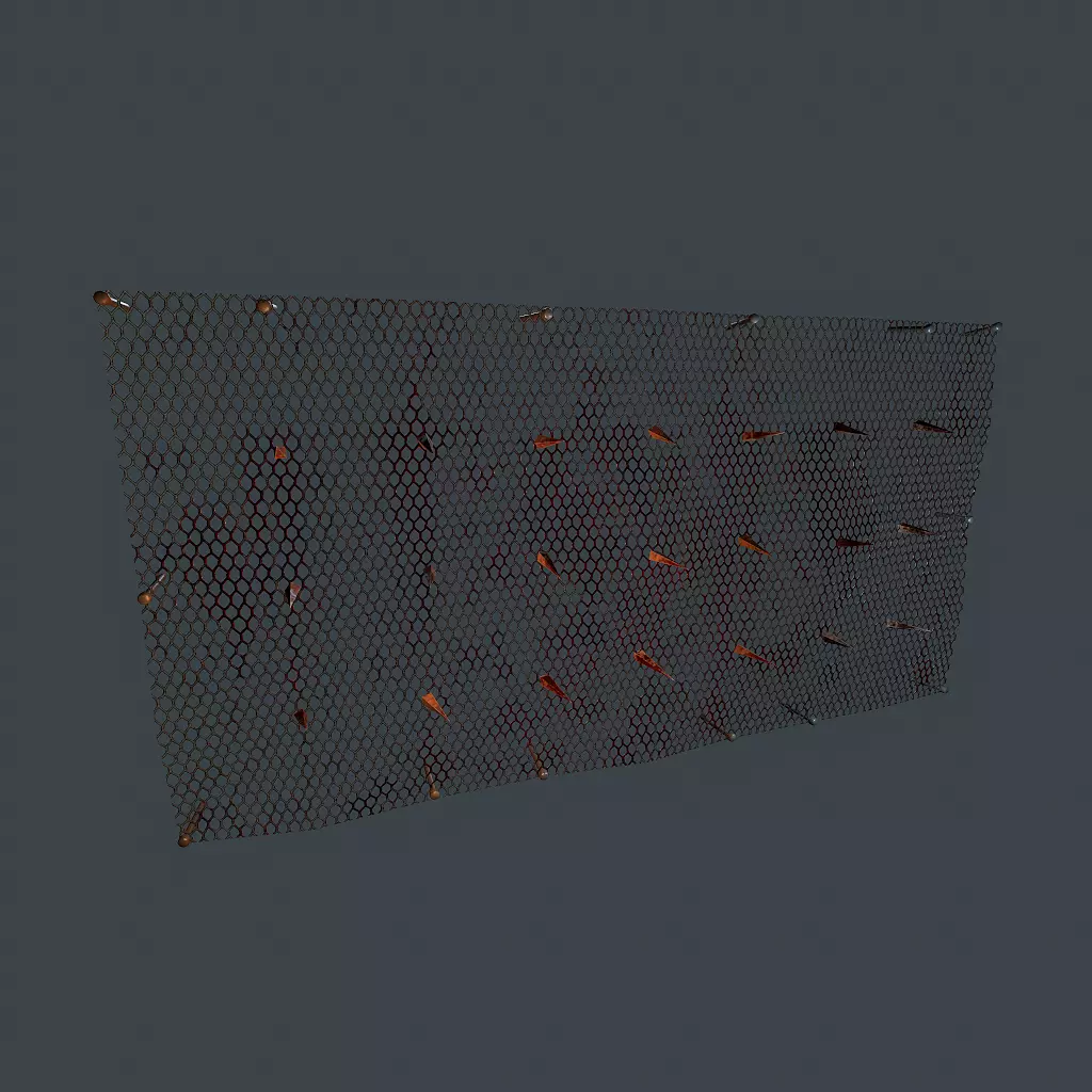 Wire Spikes Low-poly 3D model