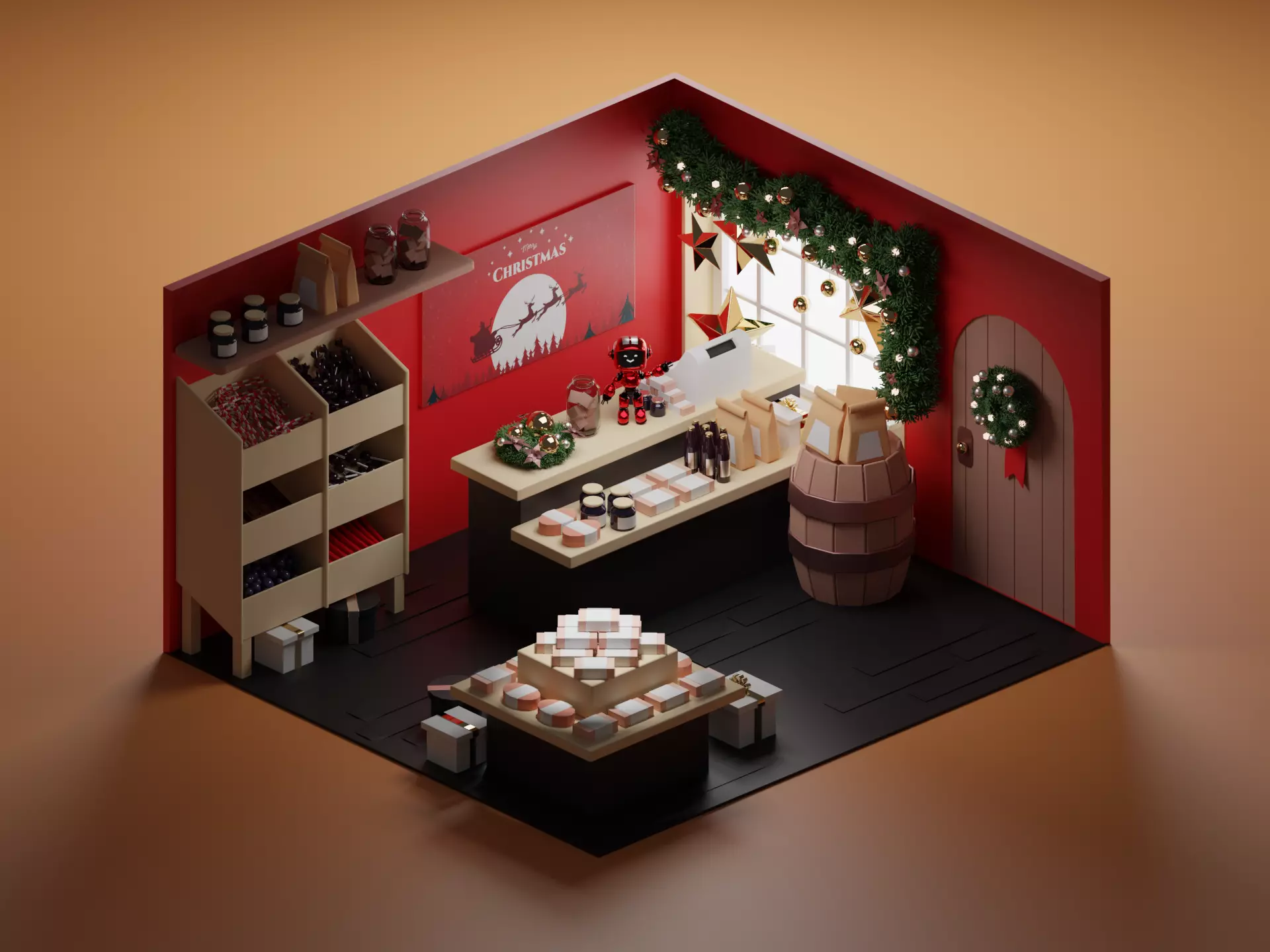 Christmas Gift Shop 3D model