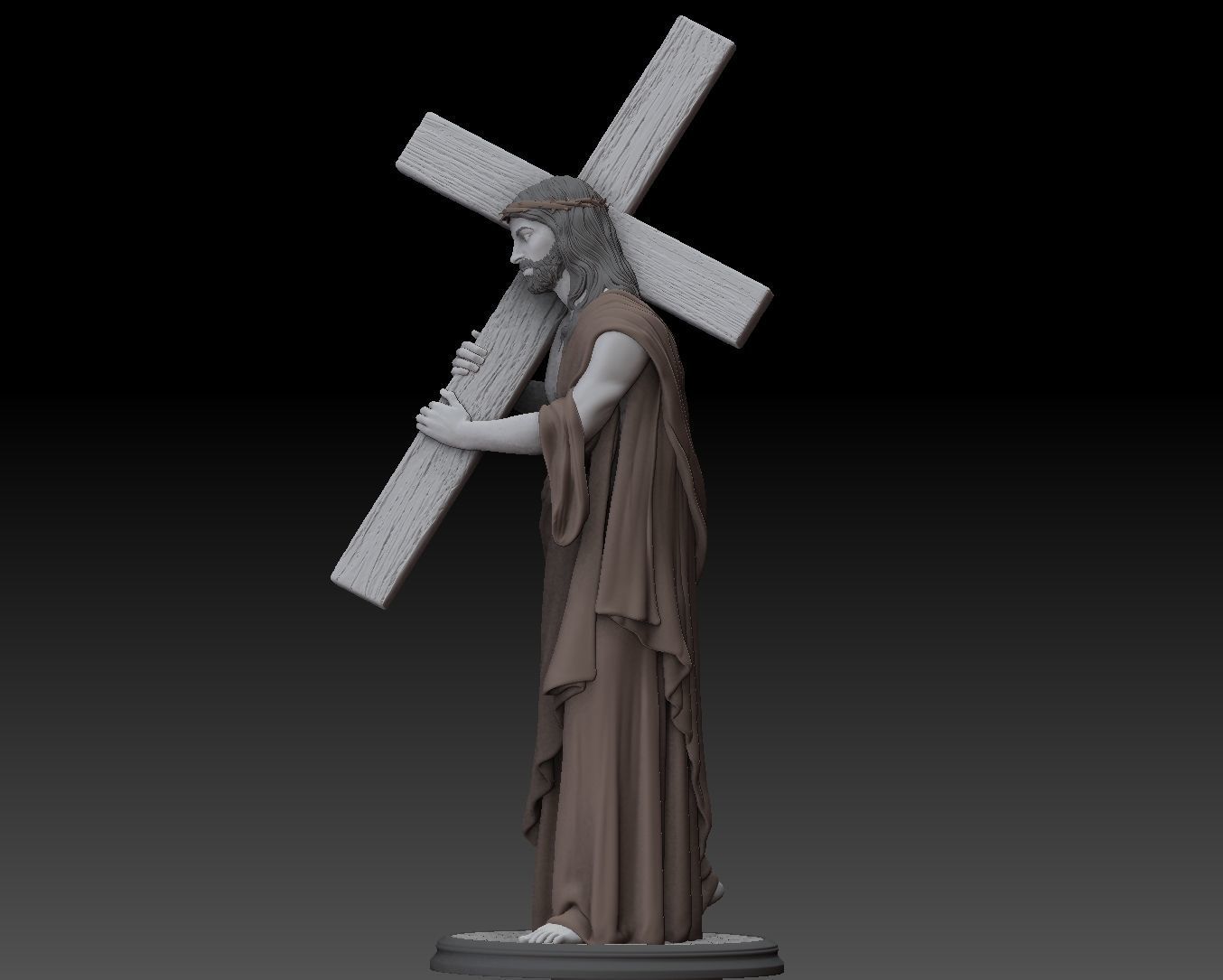 Jesus Carrying The Cross 3D print model_18