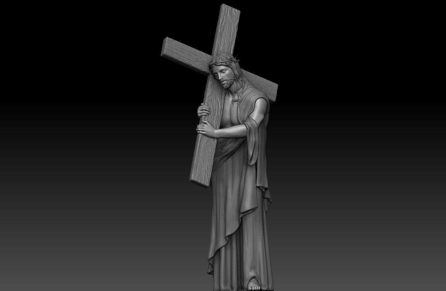 Jesus Carrying The Cross 3D print model_21