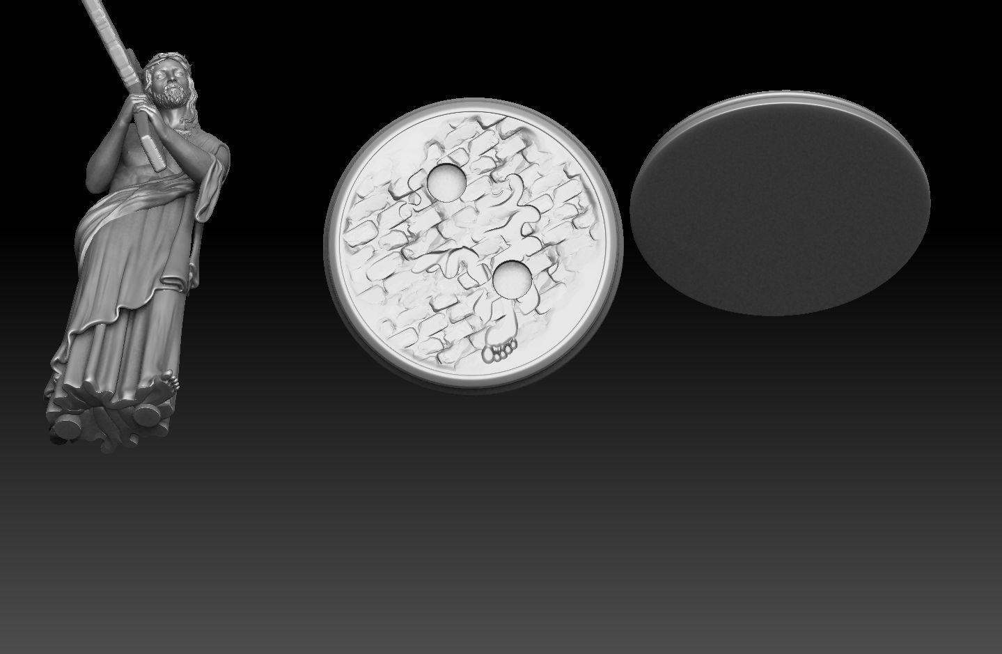 Jesus Carrying The Cross 3D print model_11