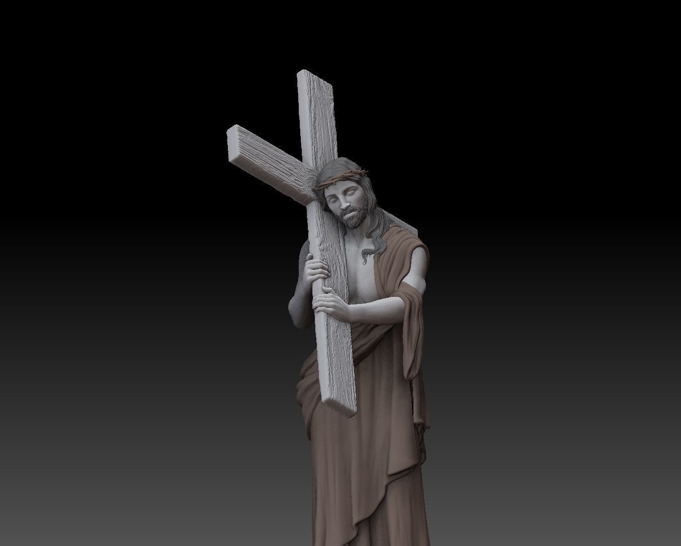 Jesus Carrying The Cross 3D print model_19