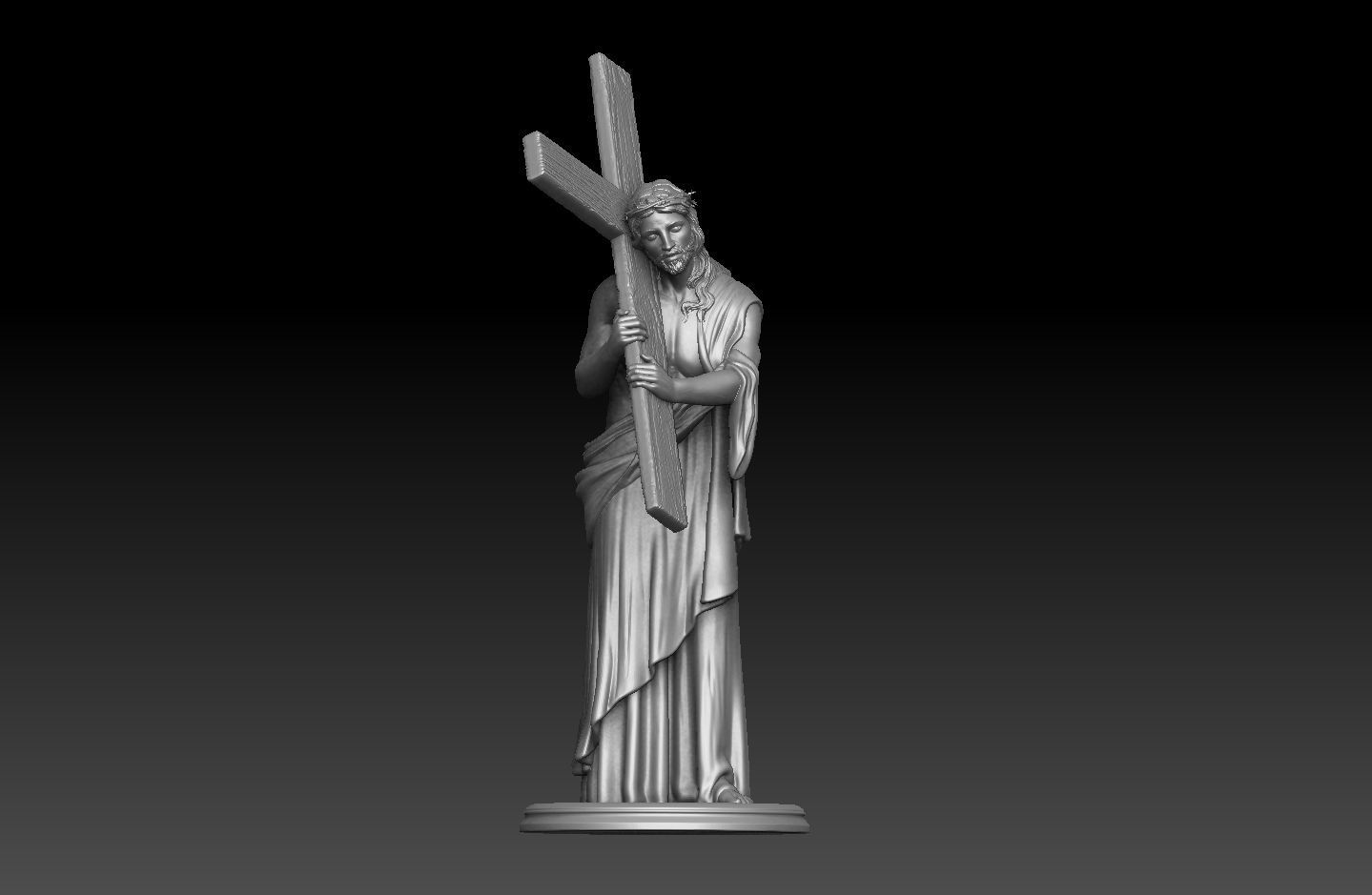 Jesus Carrying The Cross 3D print model_13