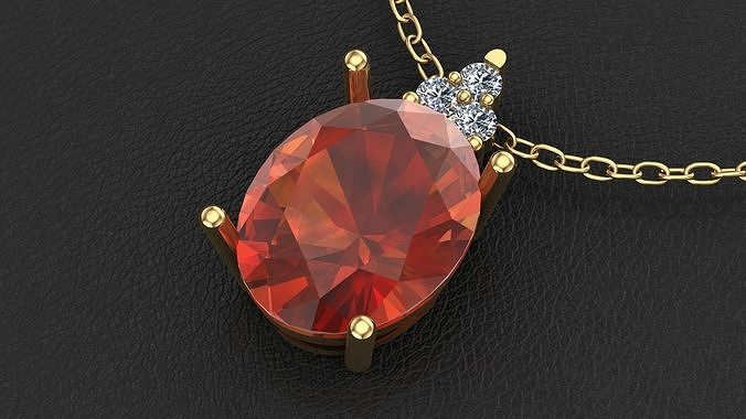 oval pendant 3D print model