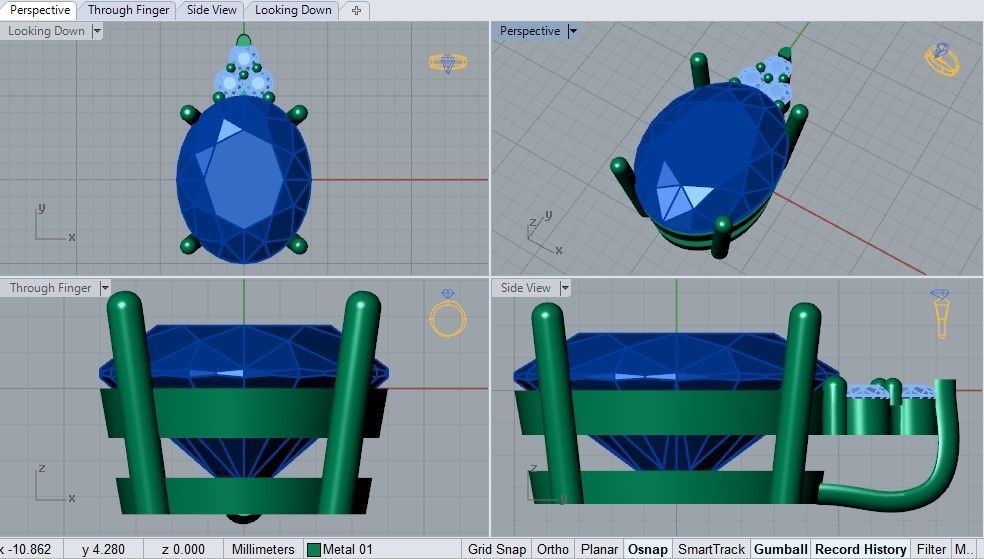 oval pendant 3D print model_2