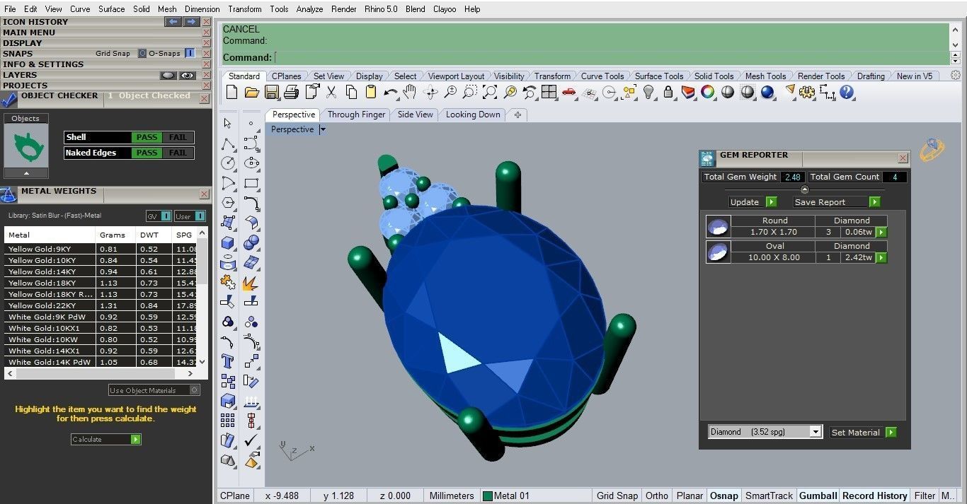 oval pendant 3D print model_3