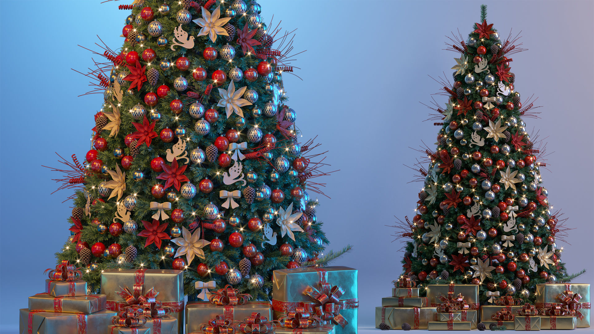 CHRISTMAS TREE DECORATIVE SET 3D model_2