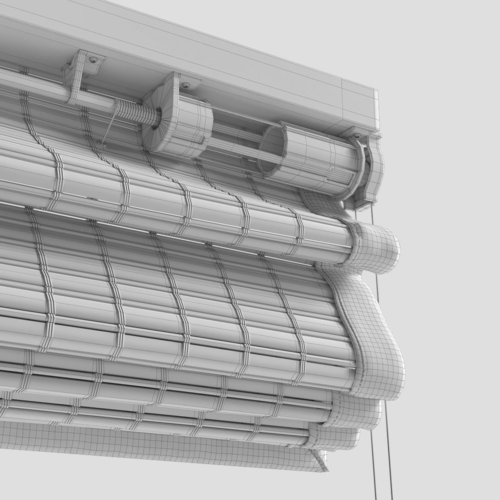 Woven Wood Shades 3D model_4