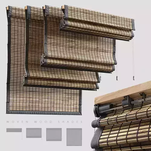Woven Wood Shades 3D model