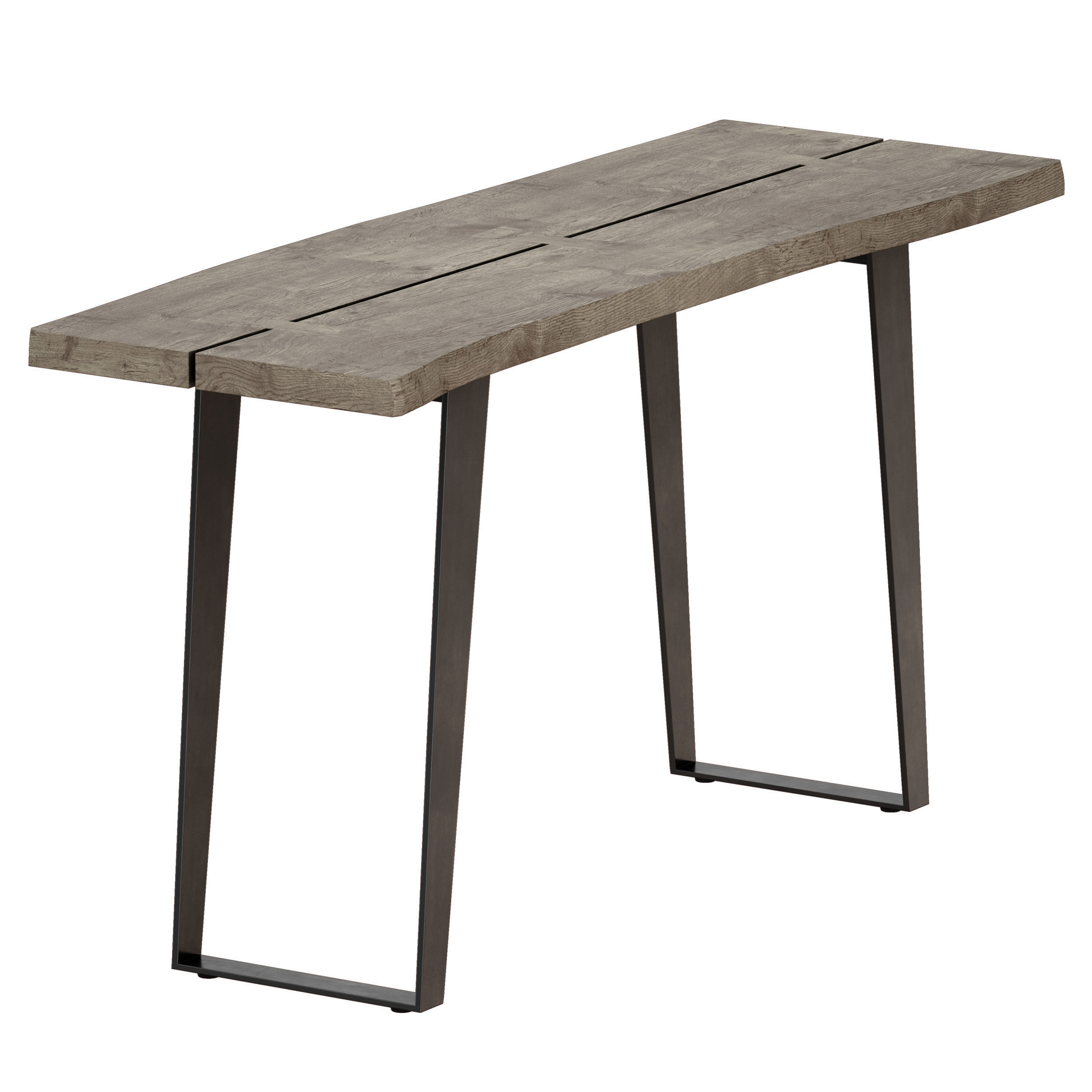 Yukon Grey Console Table Crate and Barrel 3D model_4