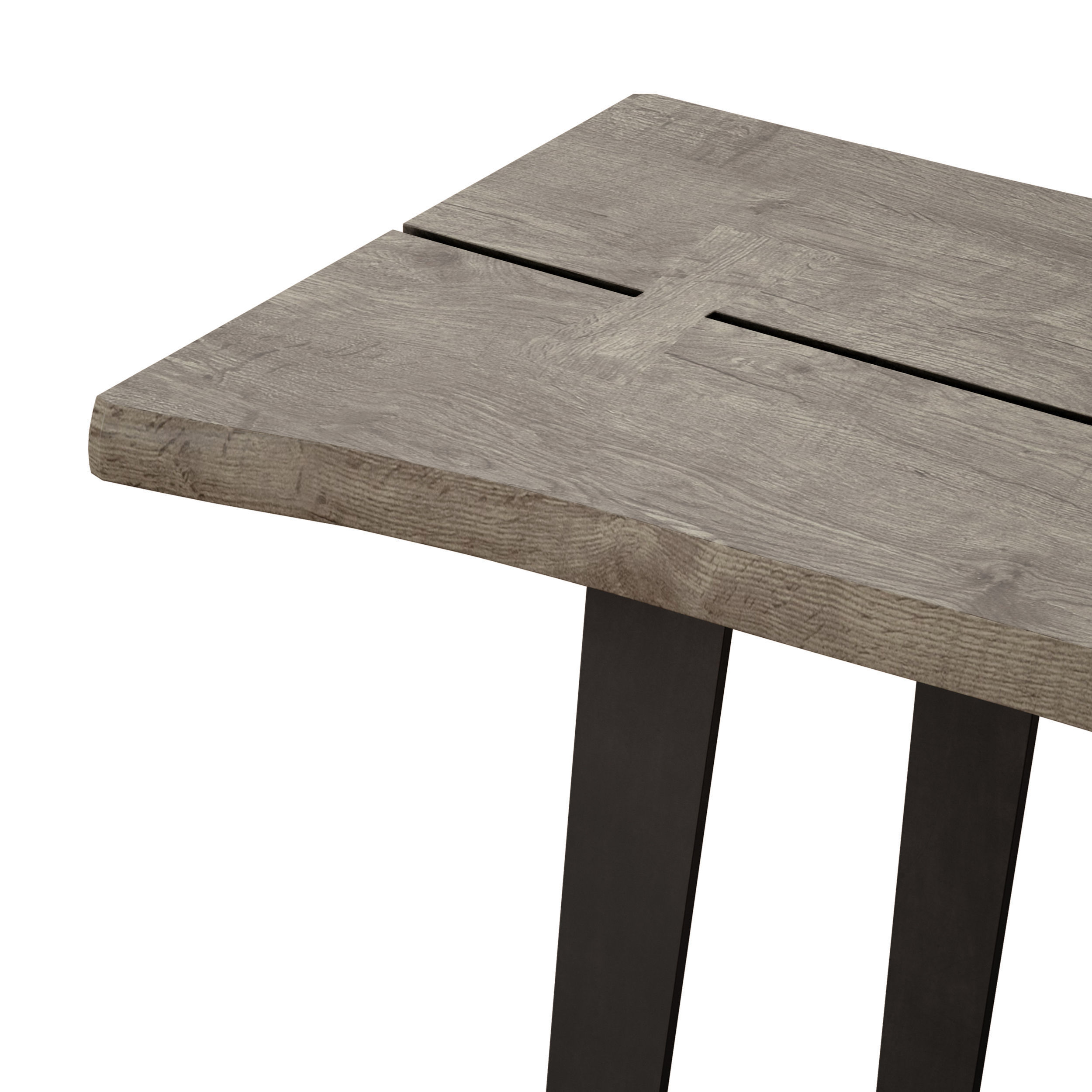 Yukon Grey Console Table Crate and Barrel 3D model_9