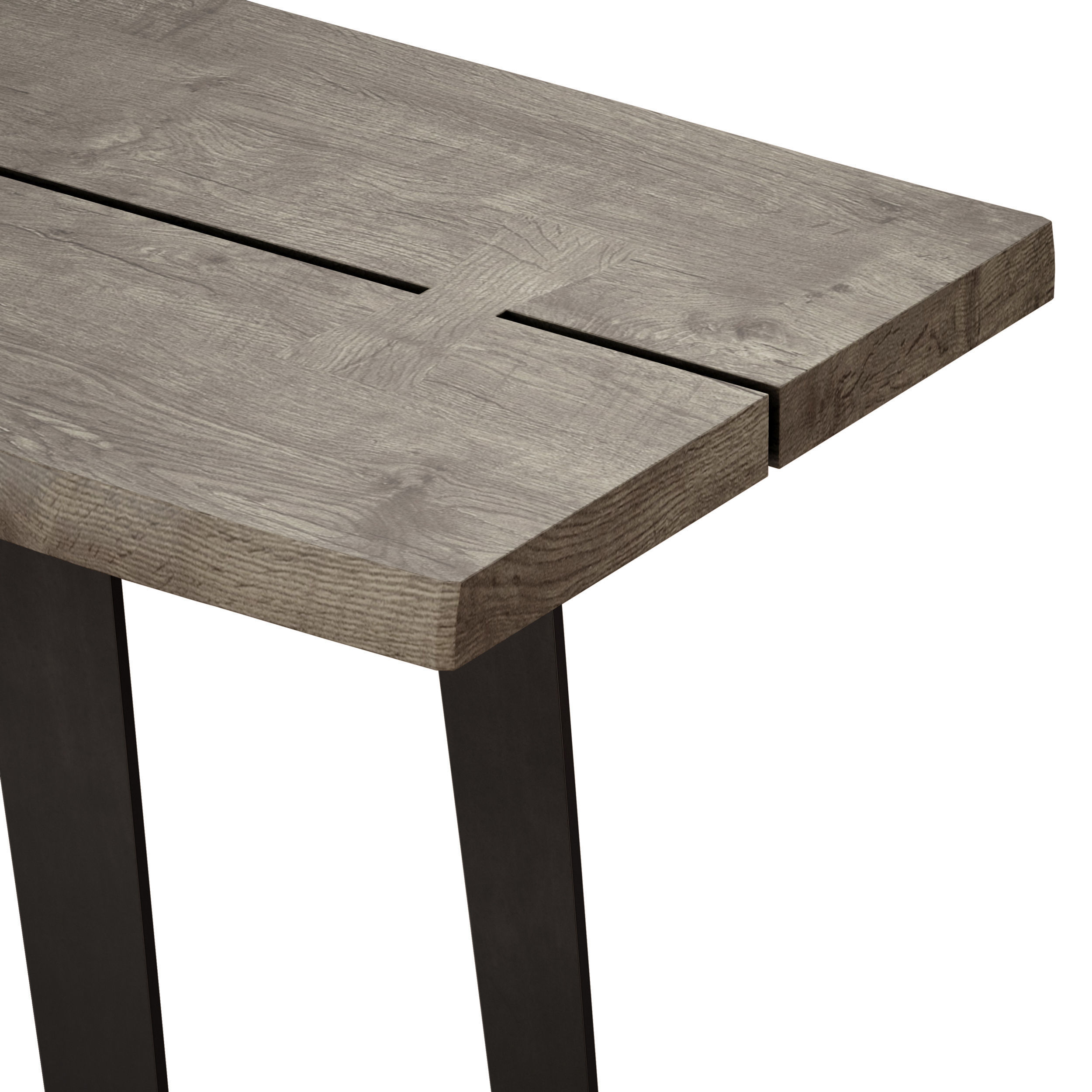 Yukon Grey Console Table Crate and Barrel 3D model_10