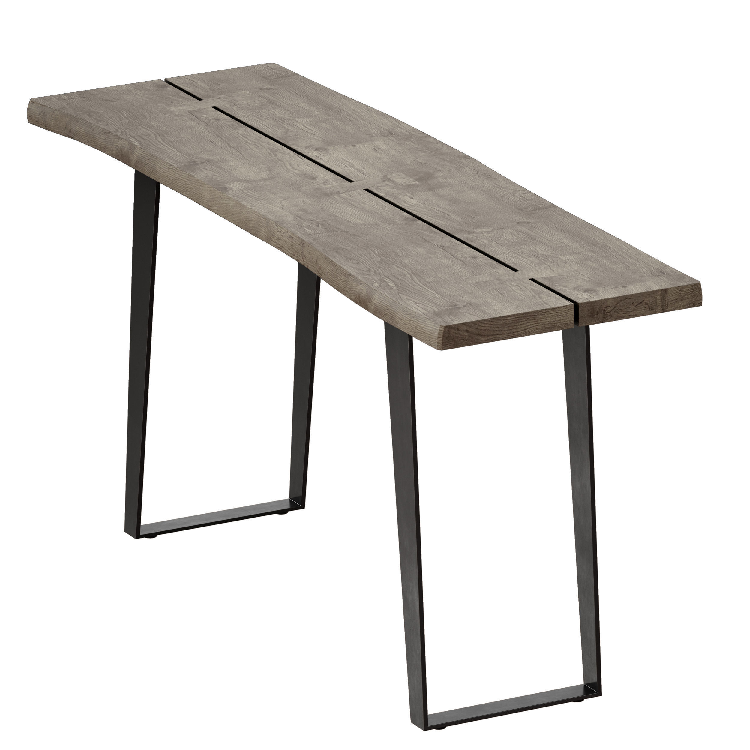 Yukon Grey Console Table Crate and Barrel 3D model_7
