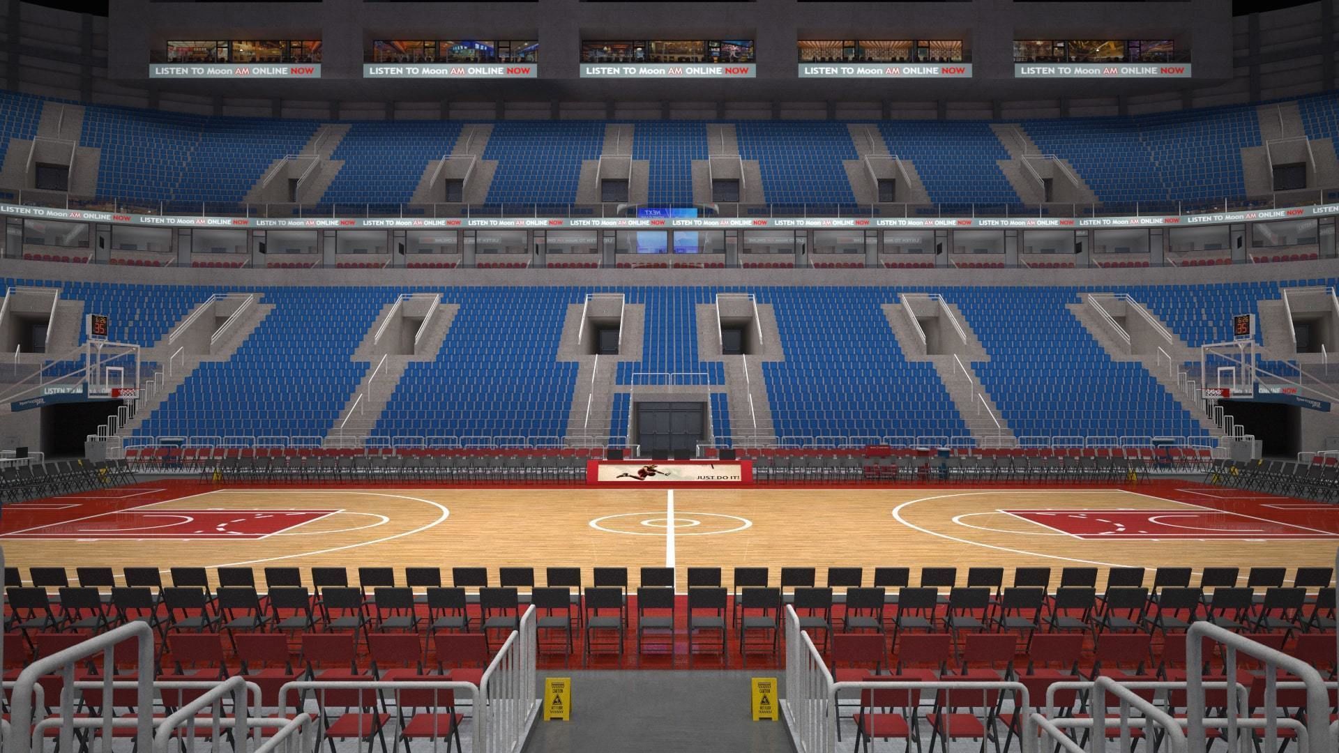 Basketball arena - interior - low poly Low-poly 3D model_18