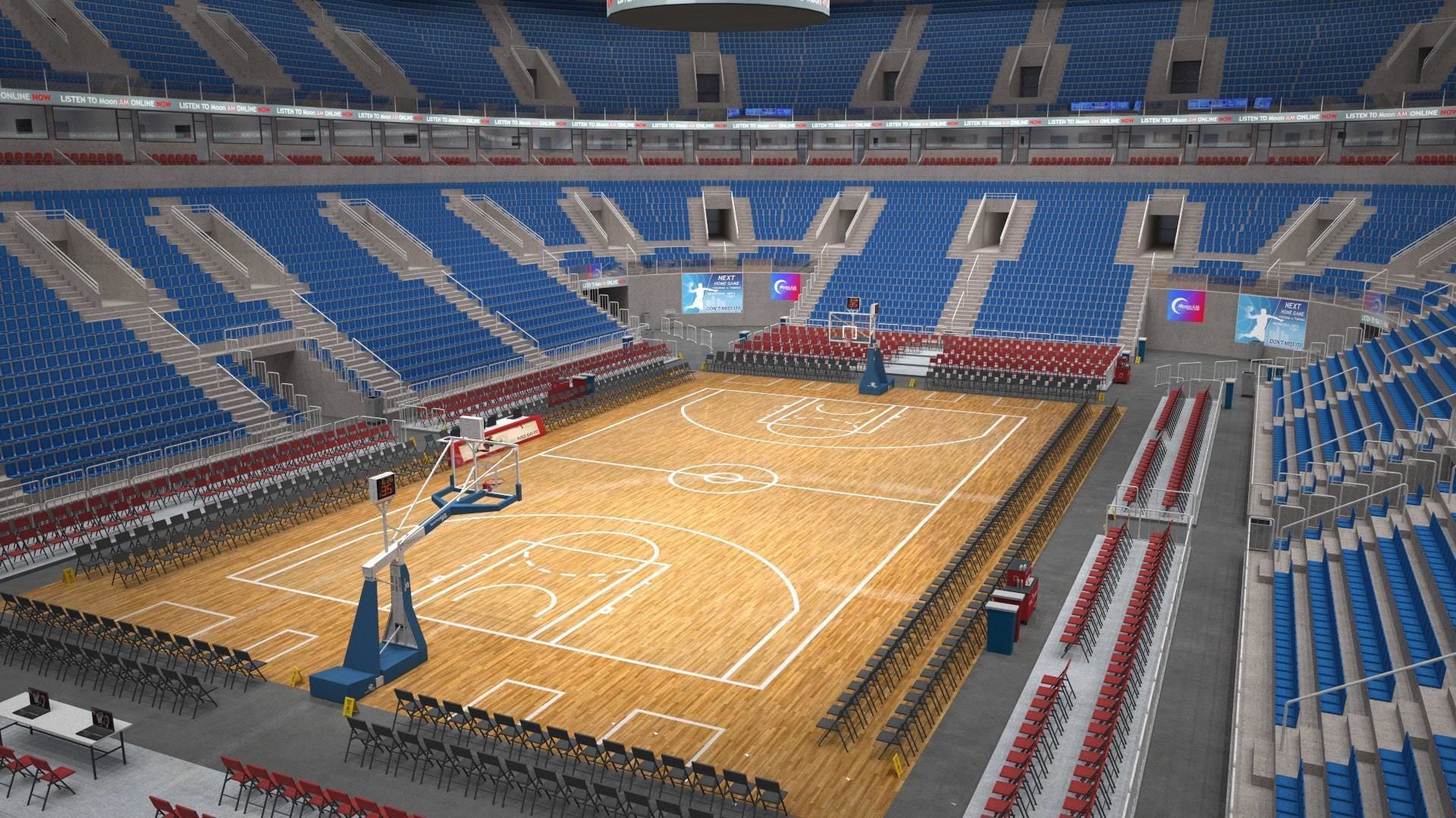 Basketball arena - interior - low poly Low-poly 3D model_20