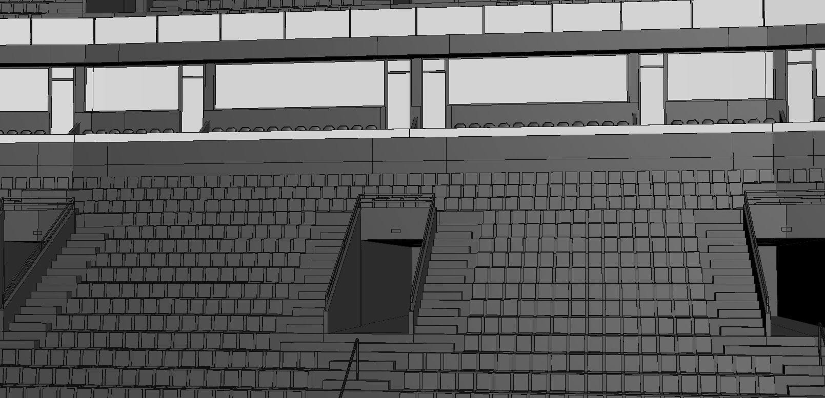 Basketball arena - interior - low poly Low-poly 3D model_28