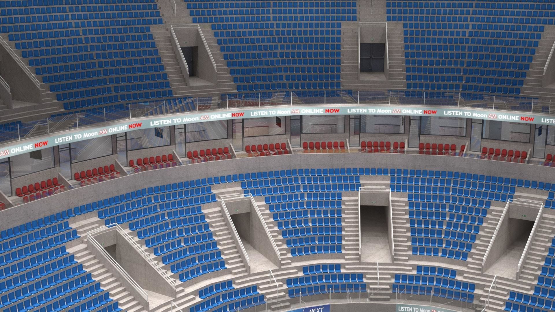 Basketball arena - interior - low poly Low-poly 3D model_14