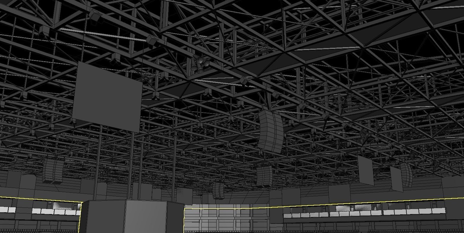 Basketball arena - interior - low poly Low-poly 3D model_26