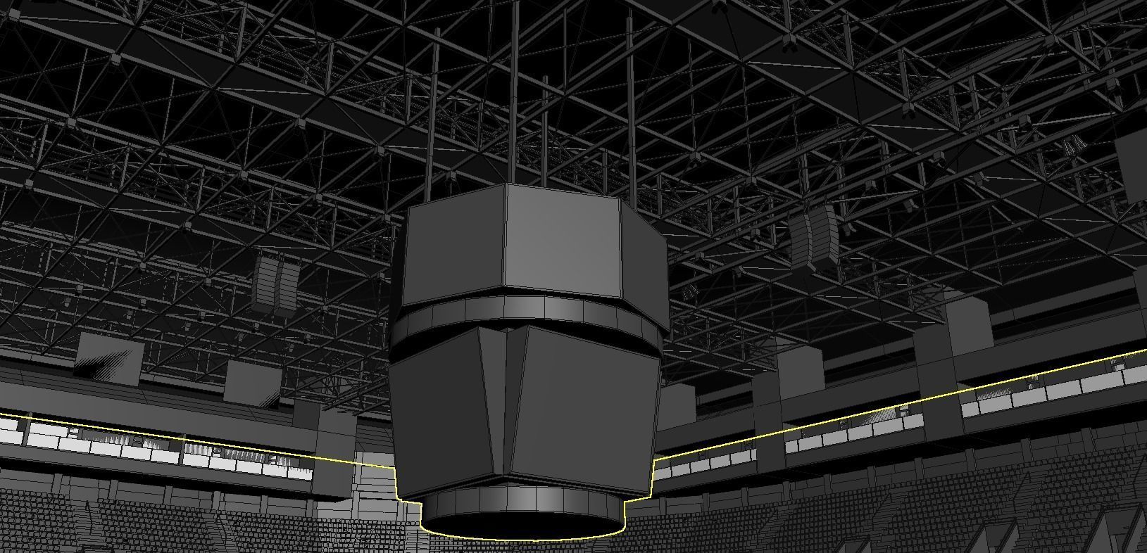 Basketball arena - interior - low poly Low-poly 3D model_25