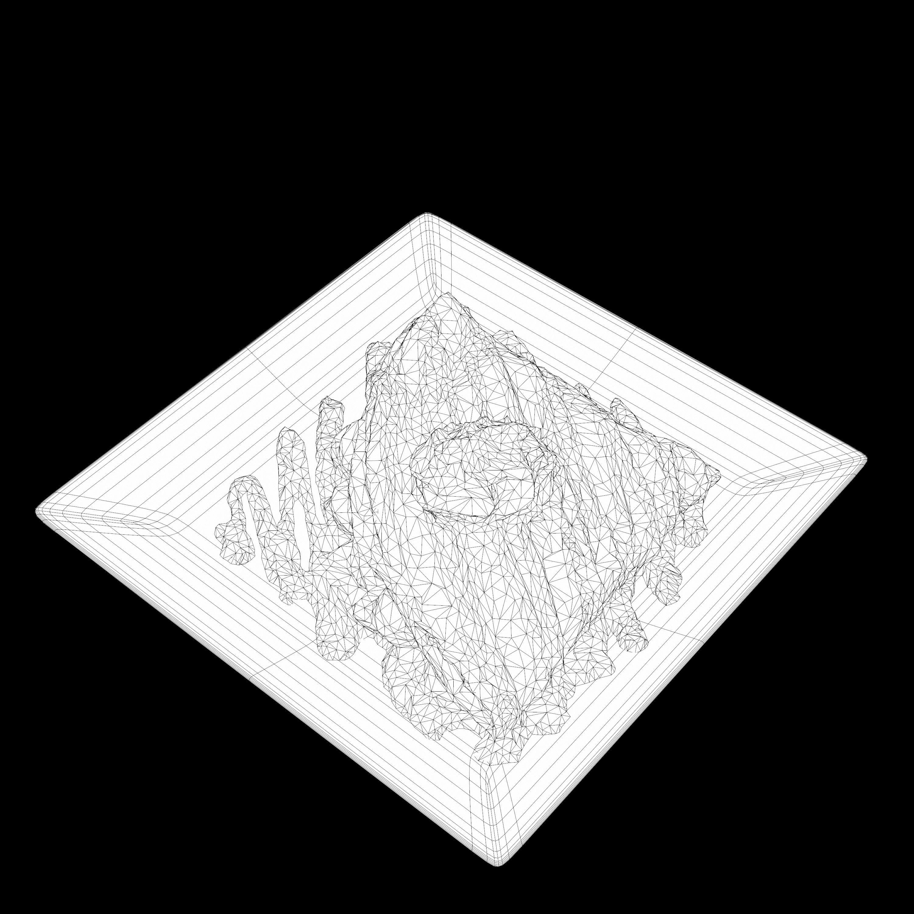 Strawberry banana Low-poly 3D model_13