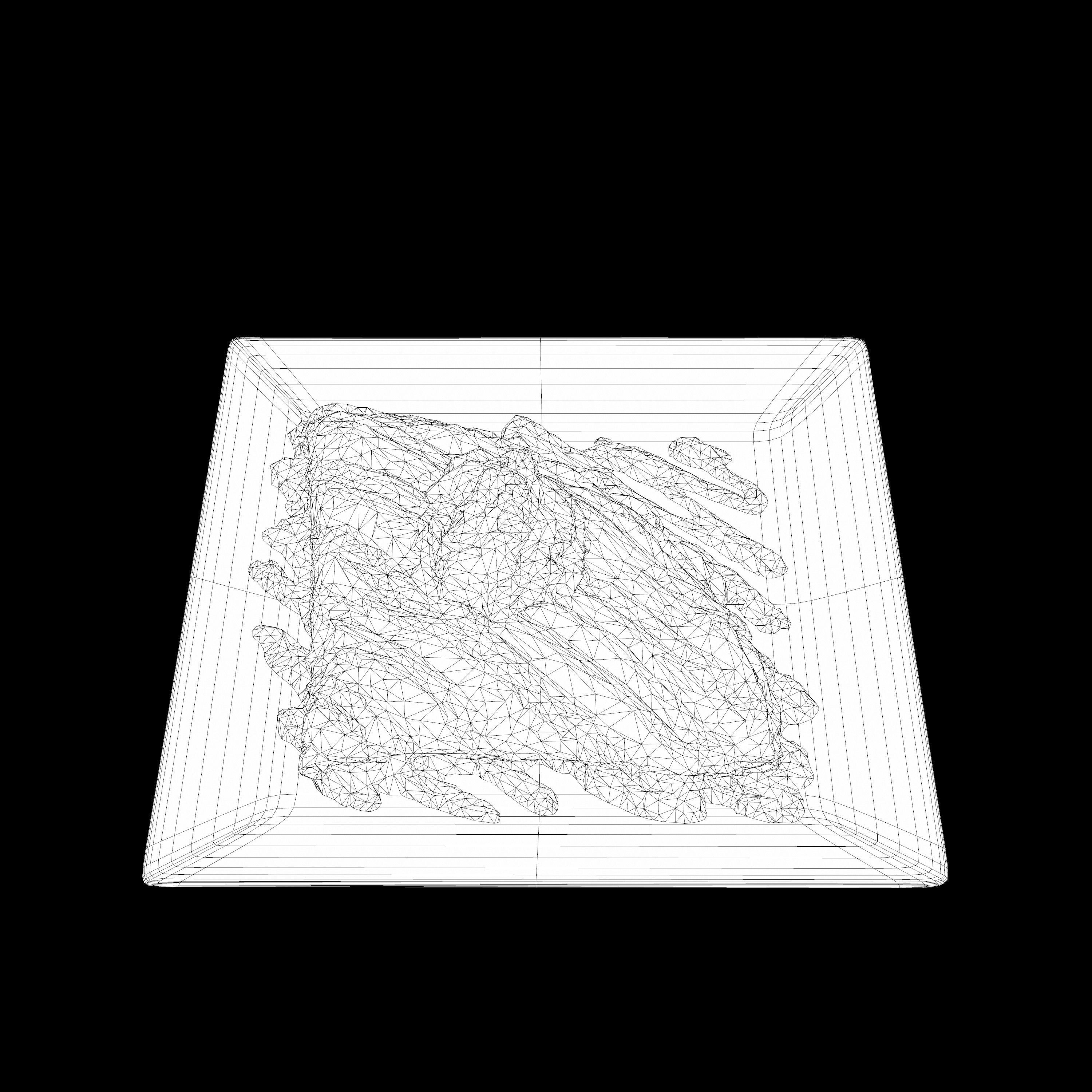 Strawberry banana Low-poly 3D model_10