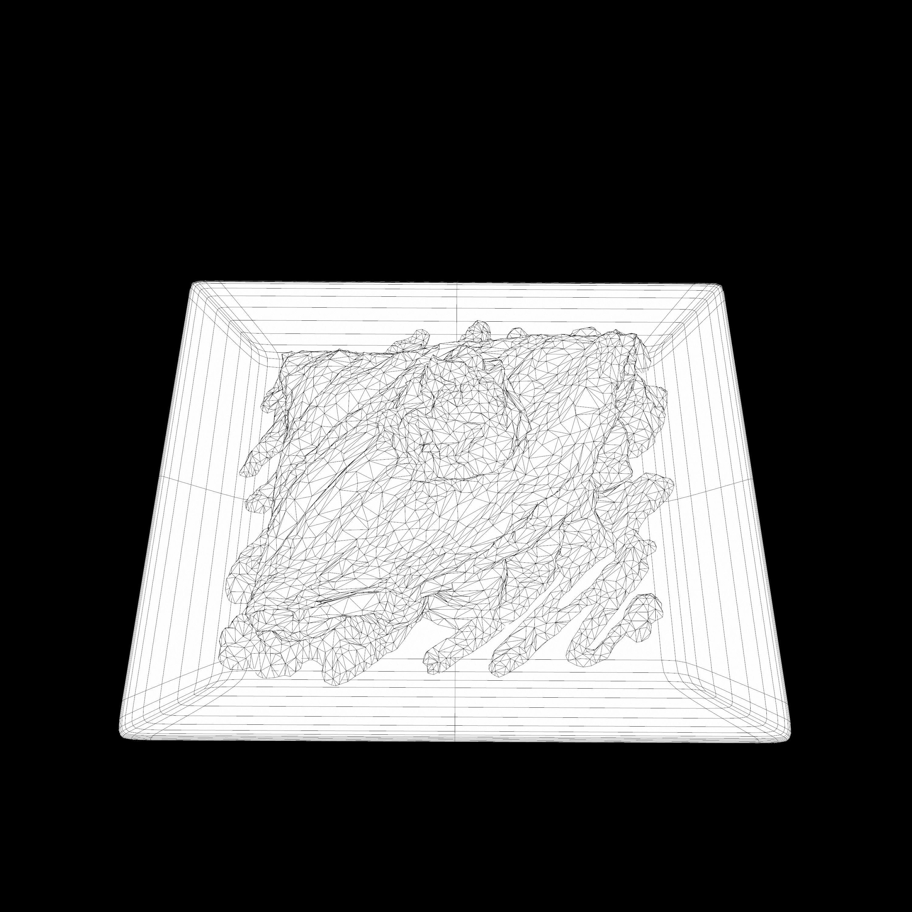 Strawberry banana Low-poly 3D model_6