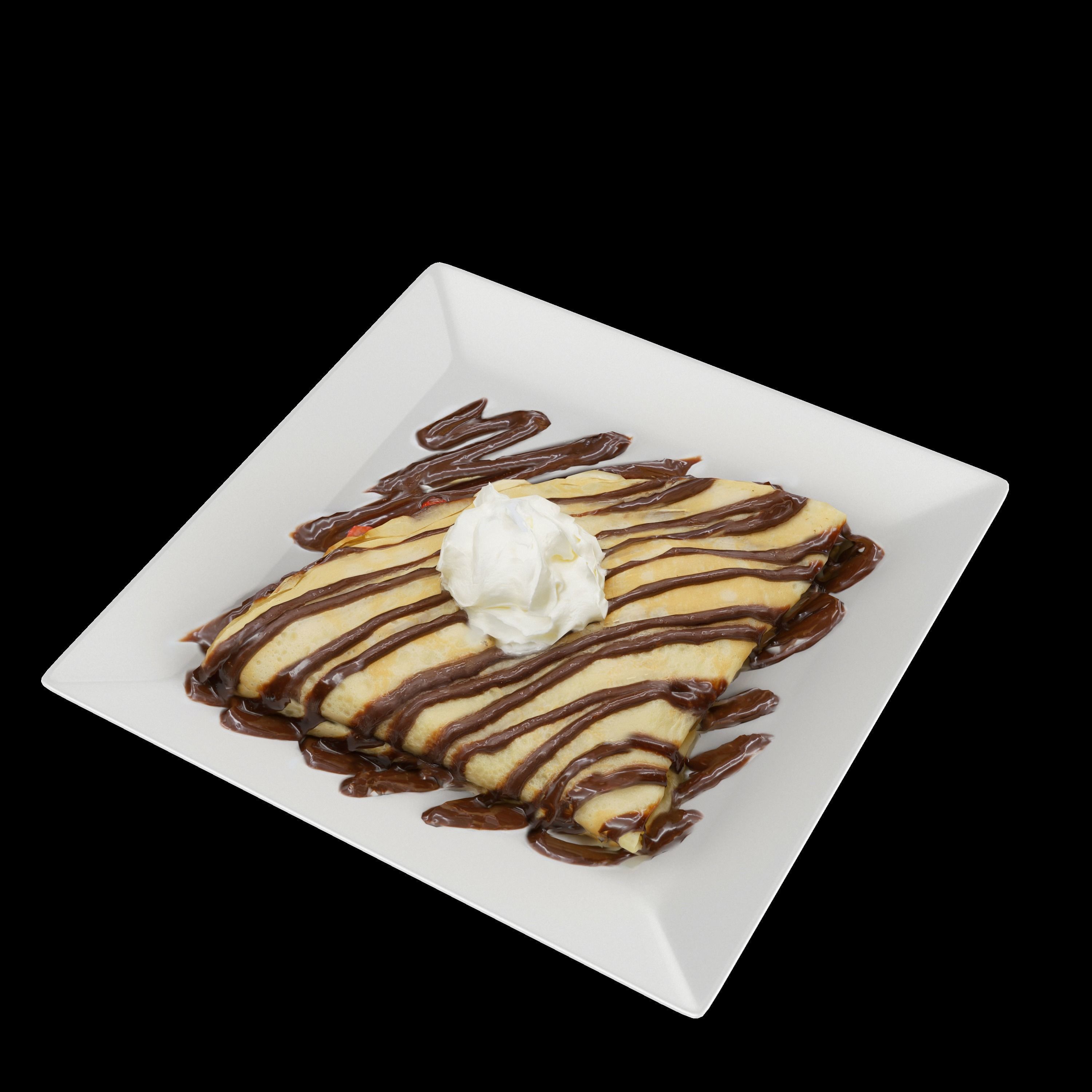 Strawberry banana Low-poly 3D model_4