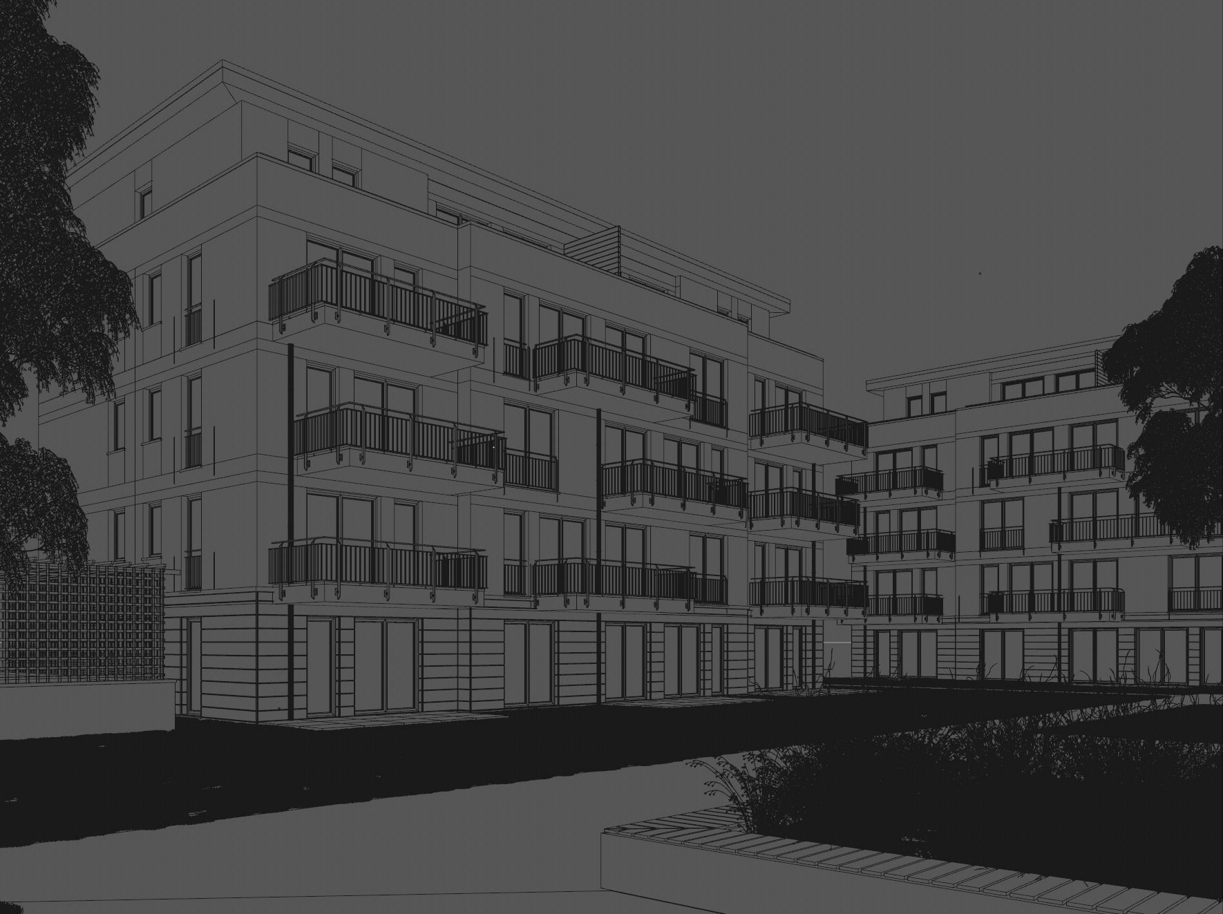 GERMAN HOUSE 1 - DAY Low-poly 3D model_5