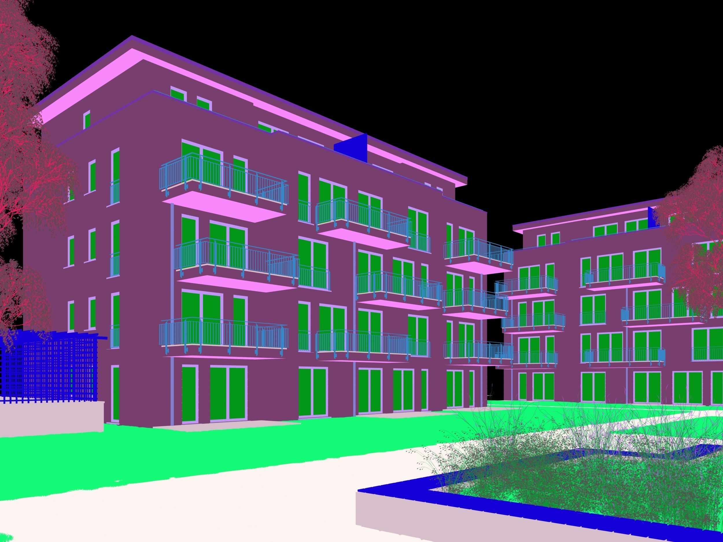 GERMAN HOUSE 1 - DAY Low-poly 3D model_2