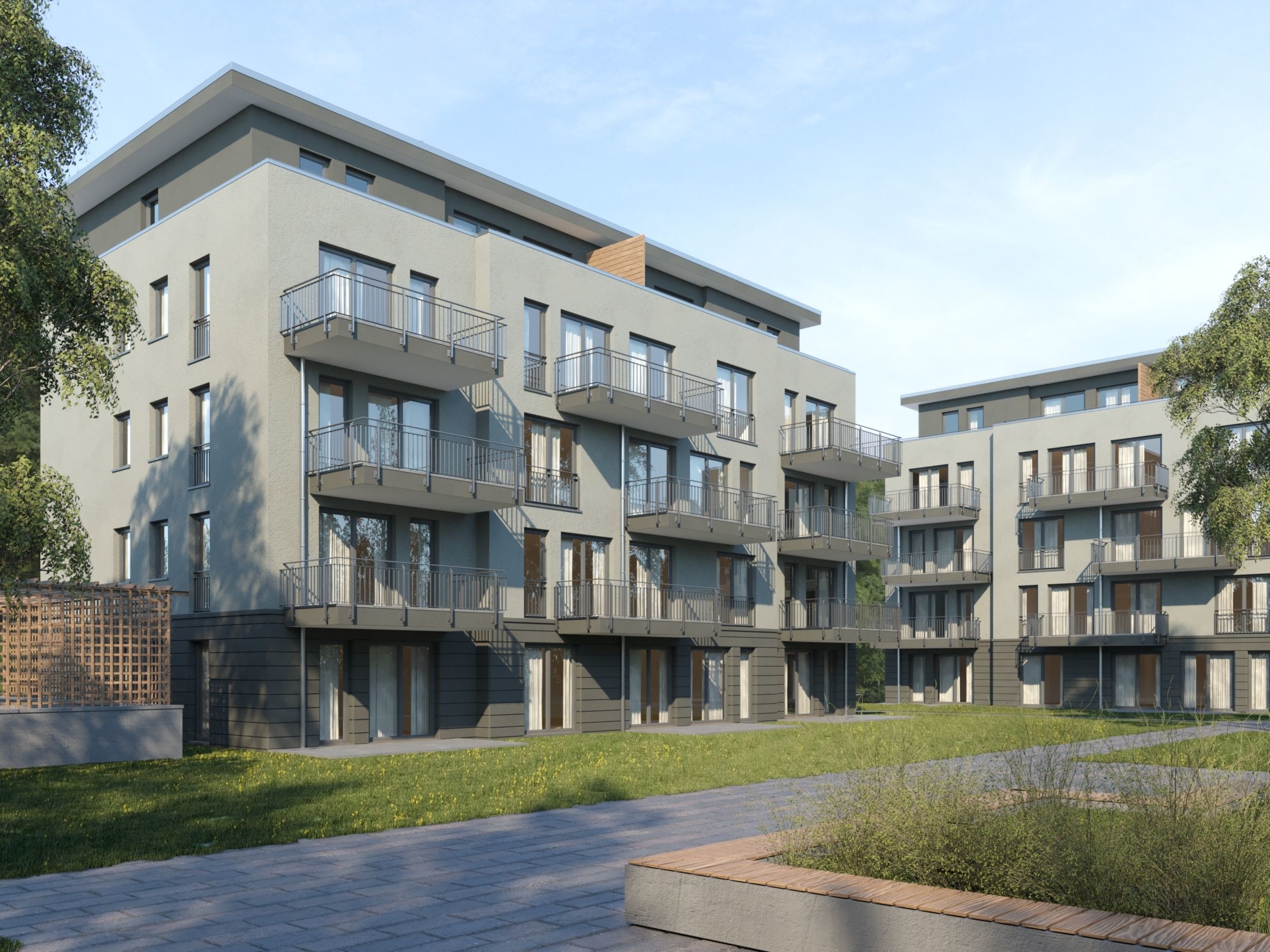 GERMAN HOUSE 1 - DAY Low-poly 3D model_1