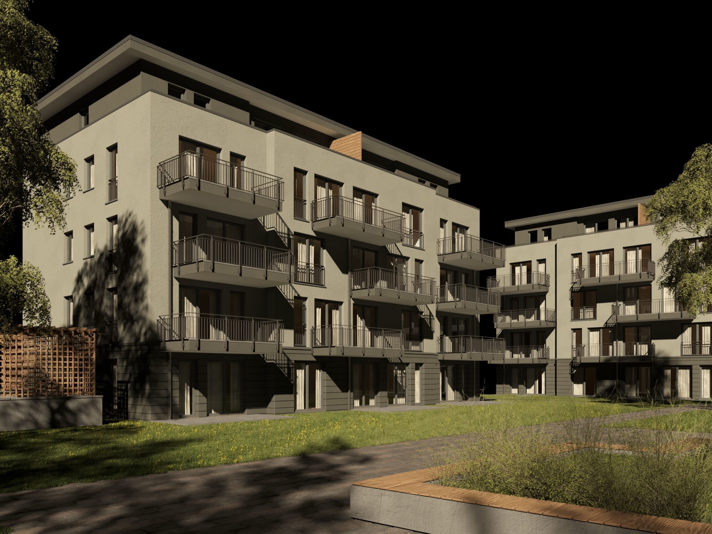 GERMAN HOUSE 1 - DAY Low-poly 3D model_4