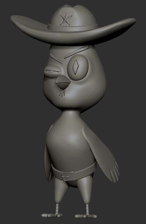 Suspicious Owl 3D print model_1