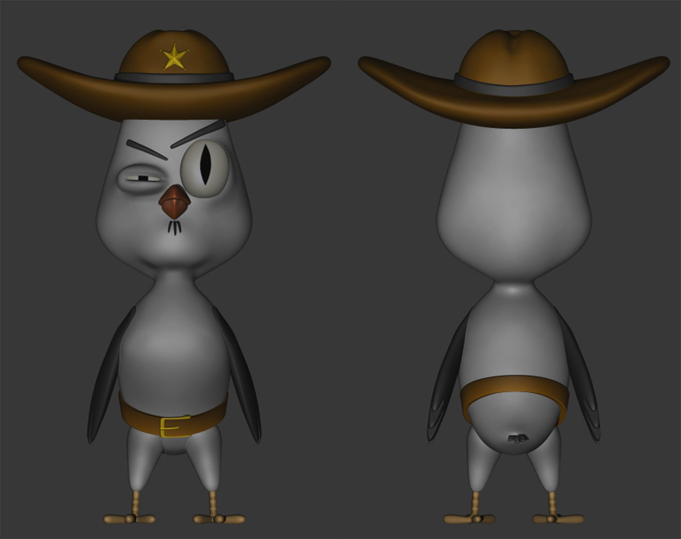 Suspicious Owl 3D print model_5